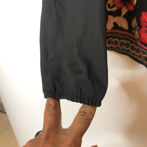 NWT JM Collection glitter semi sheer womans Top Blouse Floral New with tags NWT - Picture 7 of 10